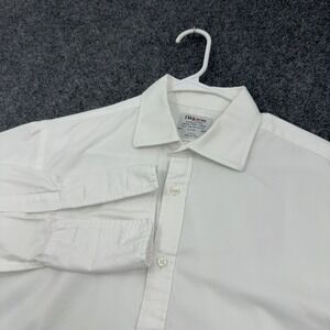 TM Lewin Dress Shirt Mens 16.5 White Cotton Luxury Regular Fit Classic Formal